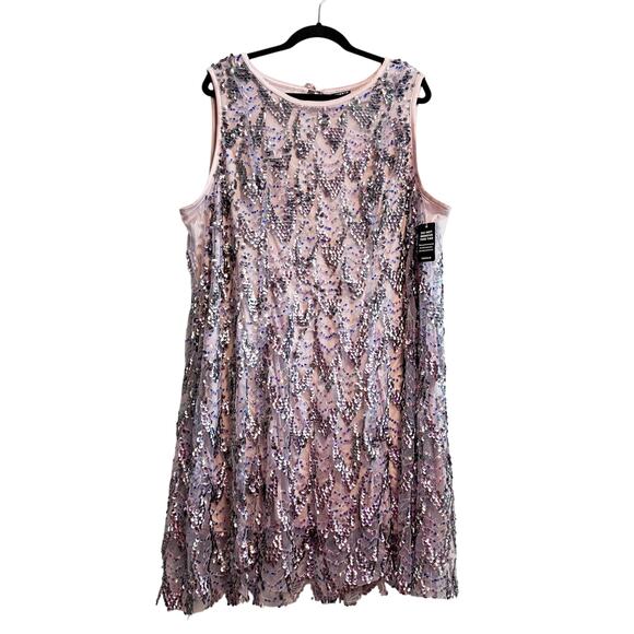 Torrid Sequin Sparkly Sleeveless Shift Dress Purple Iridescent NWT Size 2X - Picture 1 of 16